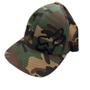 Fox Racing "Flex 45" FlexFit Hat (Camo) Men's Precurved Stretch Cap L/XL